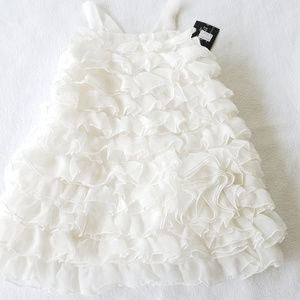 Isobella & Chloe White Ruffled Dress 2T NWT